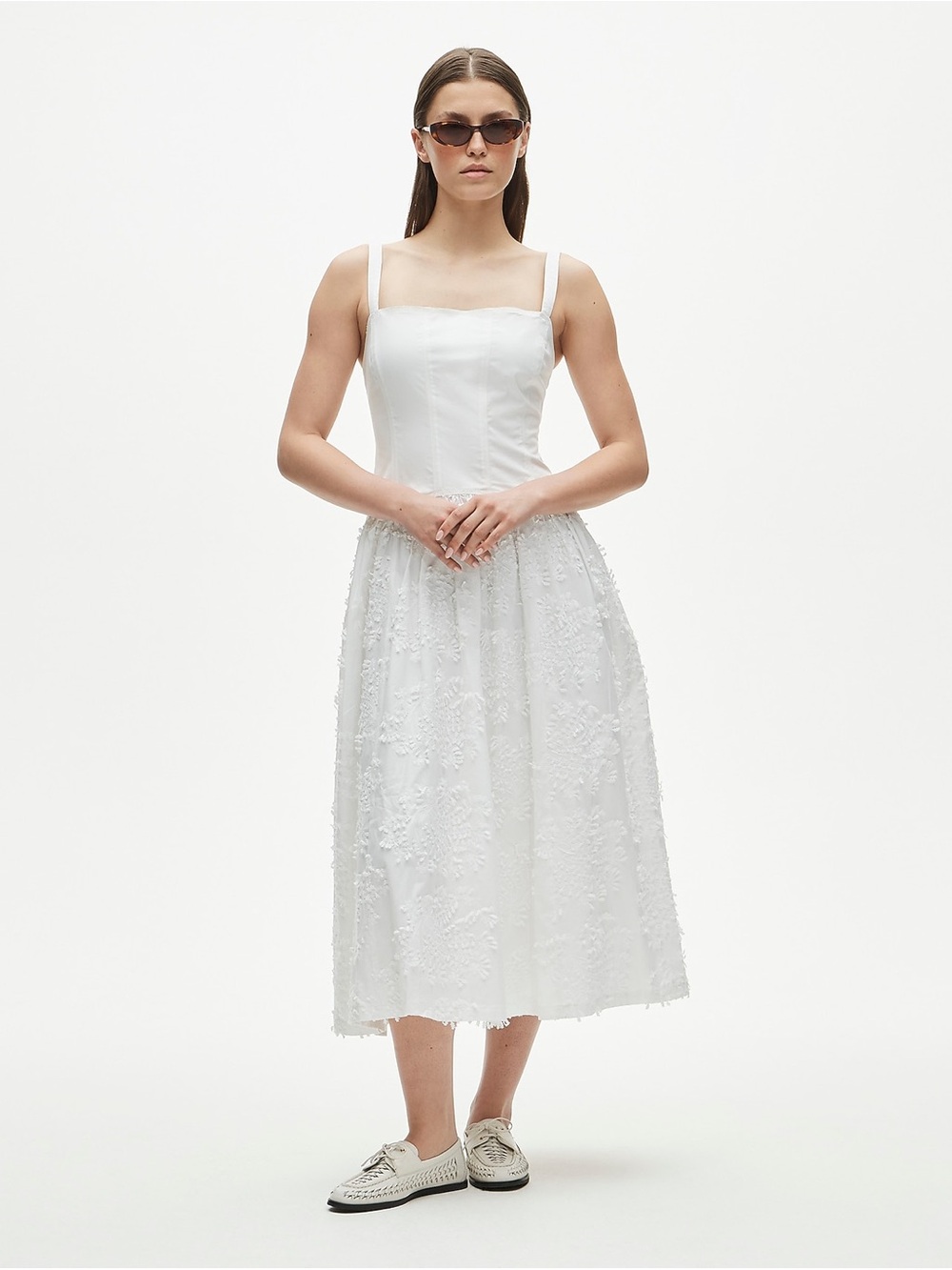 J.Crew Collection drop-waist dress with embroidered poplin skirt size 16 NWT